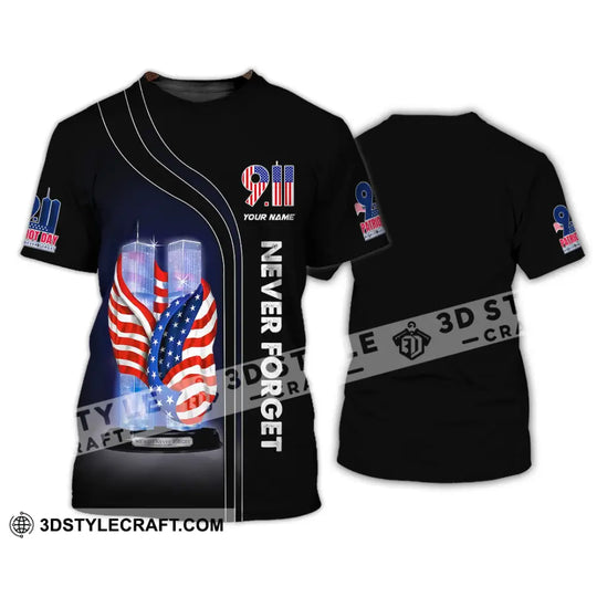 Unisex Shirt, Custom Name Never Forget Shirt, Firefighter Memorial 911 Shirt style option 2