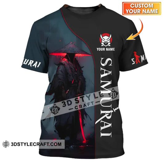 Unisex Shirt - Custom Name Night Samurai T-Shirt