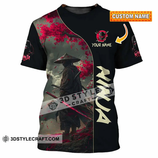 Unisex Shirt, Custom Name Ninja Shirt, Ninja Love Polo Long Sleeve Shirt style option 1