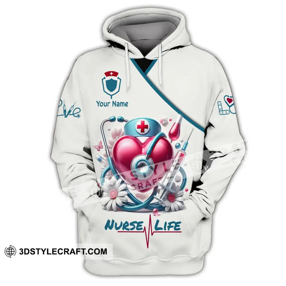 Unisex Shirt - Custom Name Nurse Life Hoodie / S T-Shirt