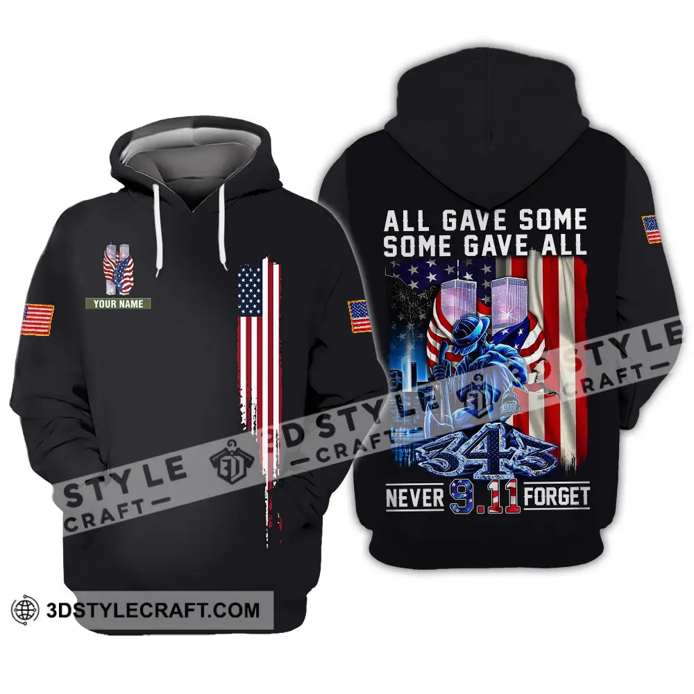 Unisex Shirt - Custom Name Patriot Day 911 All Gave Some Hoodie / S T-Shirt