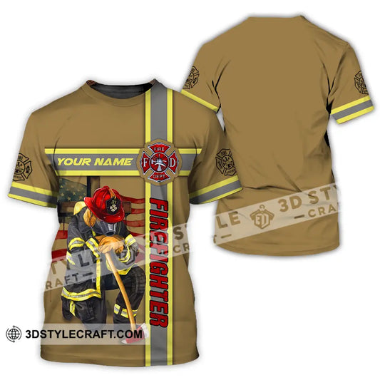 Unisex Shirt - Custom Name Patriot Day 911 Firefighter T-Shirt / S T-Shirt