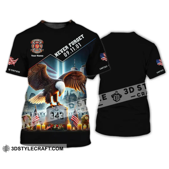 Unisex Shirt, Custom Name Patriot Day Shirt, 911 Memorial Shirt, Firefighter style option 2