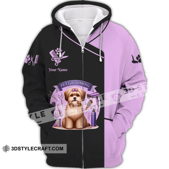 Unisex Shirt, Custom Name Pet Groomer Shirt, Pet Love T-Shirt, Pet Groomer Shop Shirt, Gift for Pet Groomers style option 3