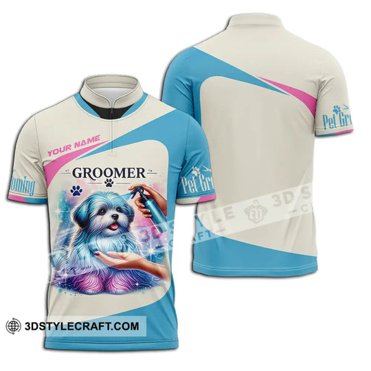 Unisex Shirt - Custom Name Pet Groomer Shirt style option 2
