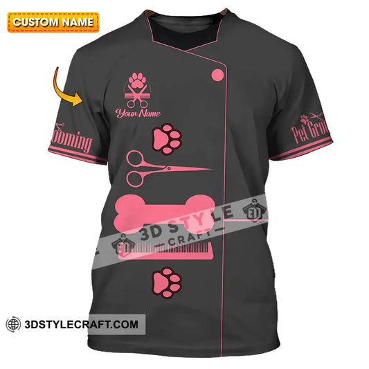 Unisex Shirt - Custom Name Pet Grooming T-Shirt