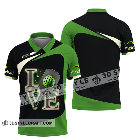 Unisex Shirt, Custom Name Pickleball Shirt, Pickleball Lover Polo Long Sleeve Shirt, Pickleball Gift style option 4