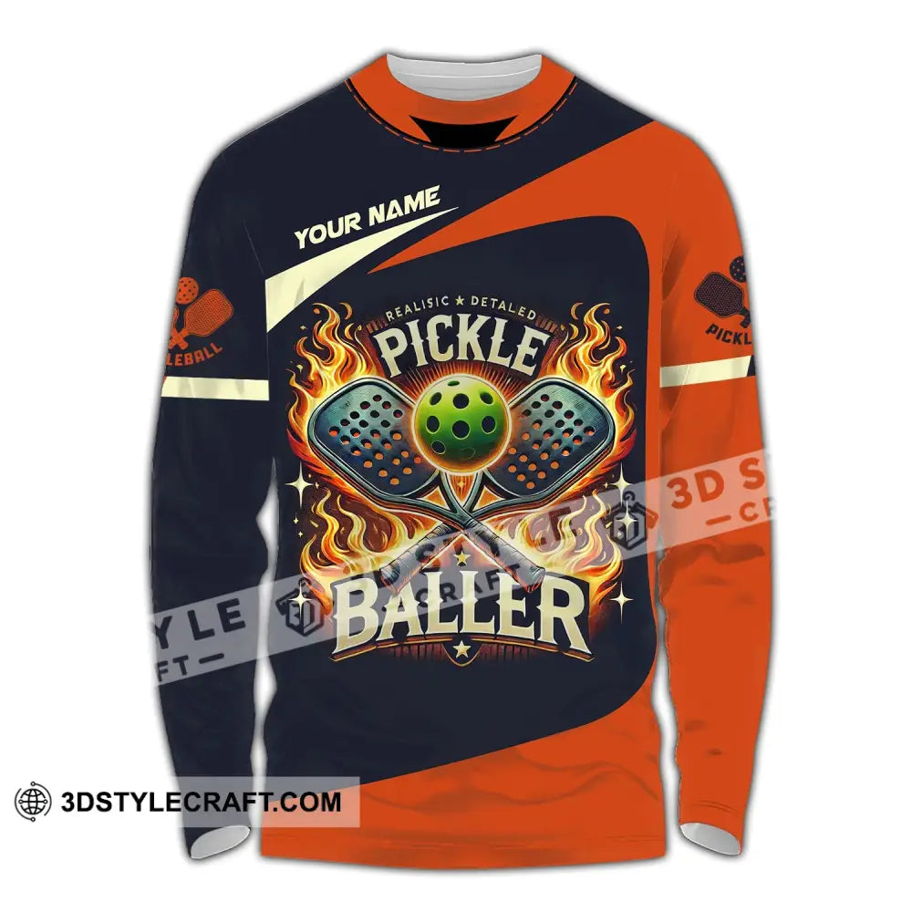 Unisex Shirt Custom Name Pickleball T-Shirt For Club Gift Players Long Sleeve / S T-Shirt