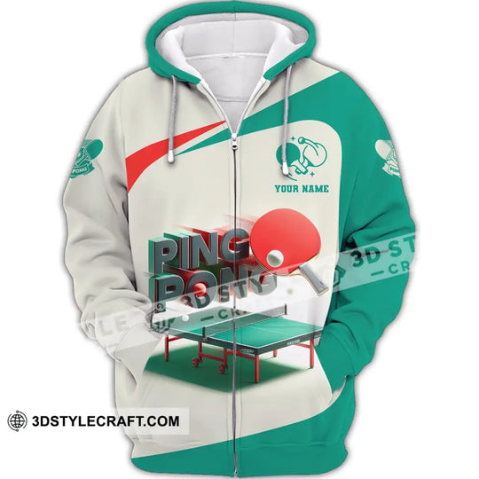 Unisex Shirt, Custom Name Ping Pong T-Shirt, Ping Pong Club Clothing, Gifts for Ping Pong lovers style option 3