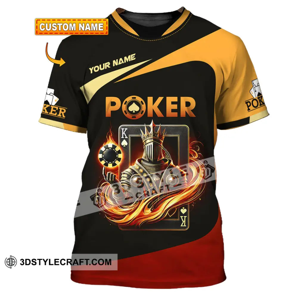 Unisex Shirt Custom Name Poker Gift T-Shirt