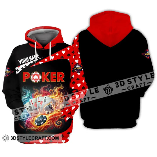 Unisex Shirt - Custom Name Poker Heart Shirt style option 2