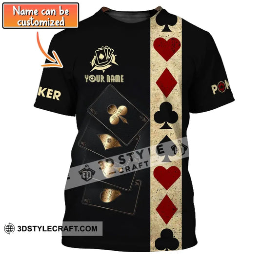 Unisex Shirt Custom Name Poker T-Shirt Casino Gift