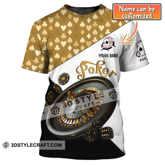 Unisex Shirt, Custom Name Poker T-Shirt, Poker Casino Shirt, Poker Gift style option 1
