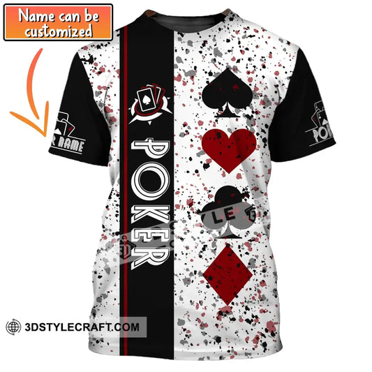 Unisex Shirt Custom Name Poker T-Shirt Casino Gift