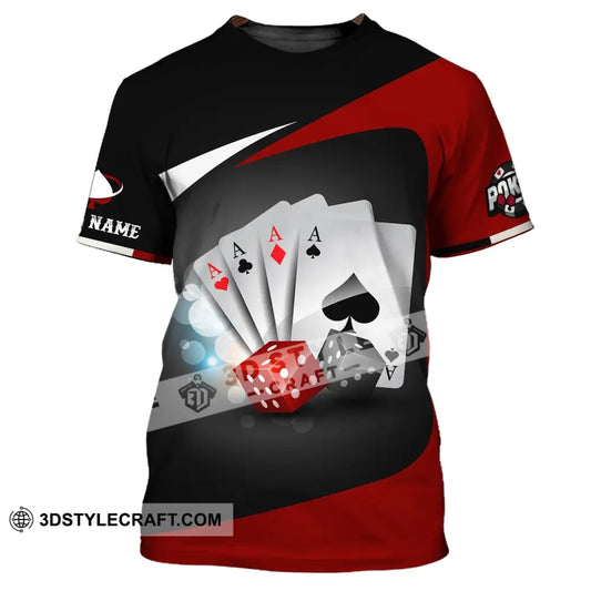 Unisex Shirt Custom Name Poker T-Shirt Casino Gift / S