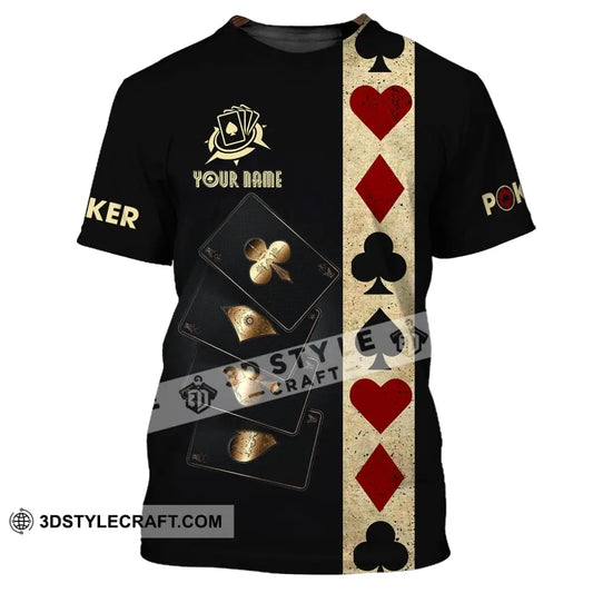 Unisex Shirt Custom Name Poker T-Shirt Casino Gift / S