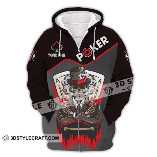 Unisex Shirt, Custom Name Poker T-Shirt, Poker Hoodie, Casino Shirt, Poker Gift style option 3