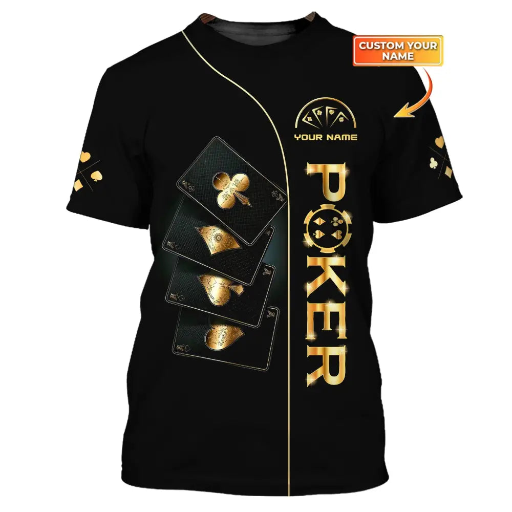 Unisex Shirt Custom Name Poker T-Shirt Hoodie Gift