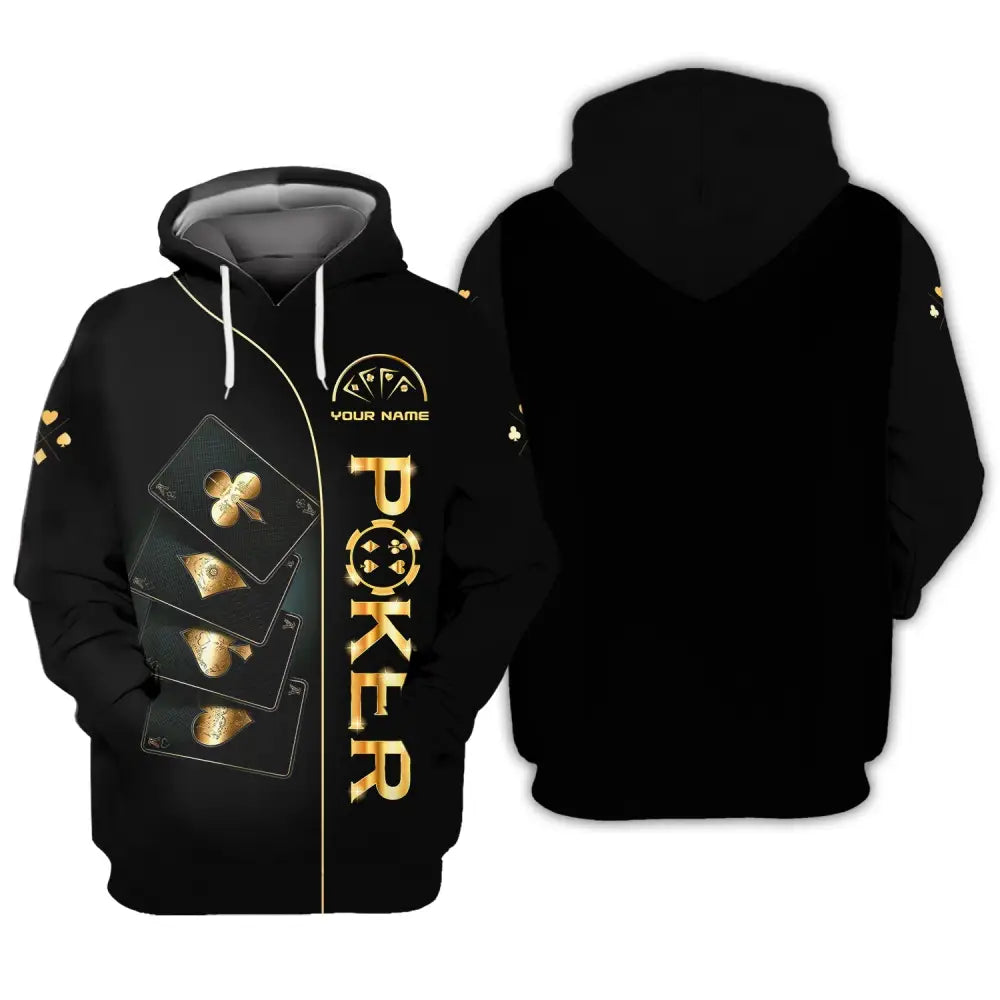 Unisex Shirt Custom Name Poker T-Shirt Hoodie Gift / S