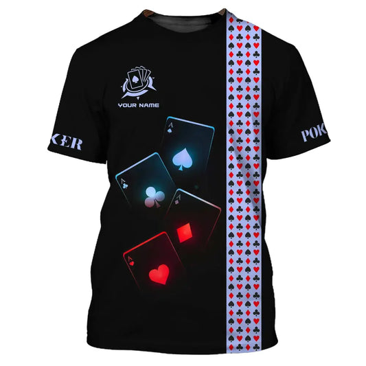 Unisex Shirt Custom Name Poker T-Shirt Polo Casino / S