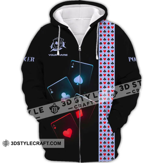 Unisex Shirt, Custom Name Poker T-Shirt, Poker Polo, Casino Poker style option 3