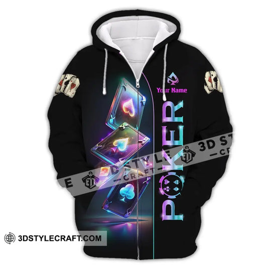 Unisex Shirt - Custom Name Poker Shirt style option 3