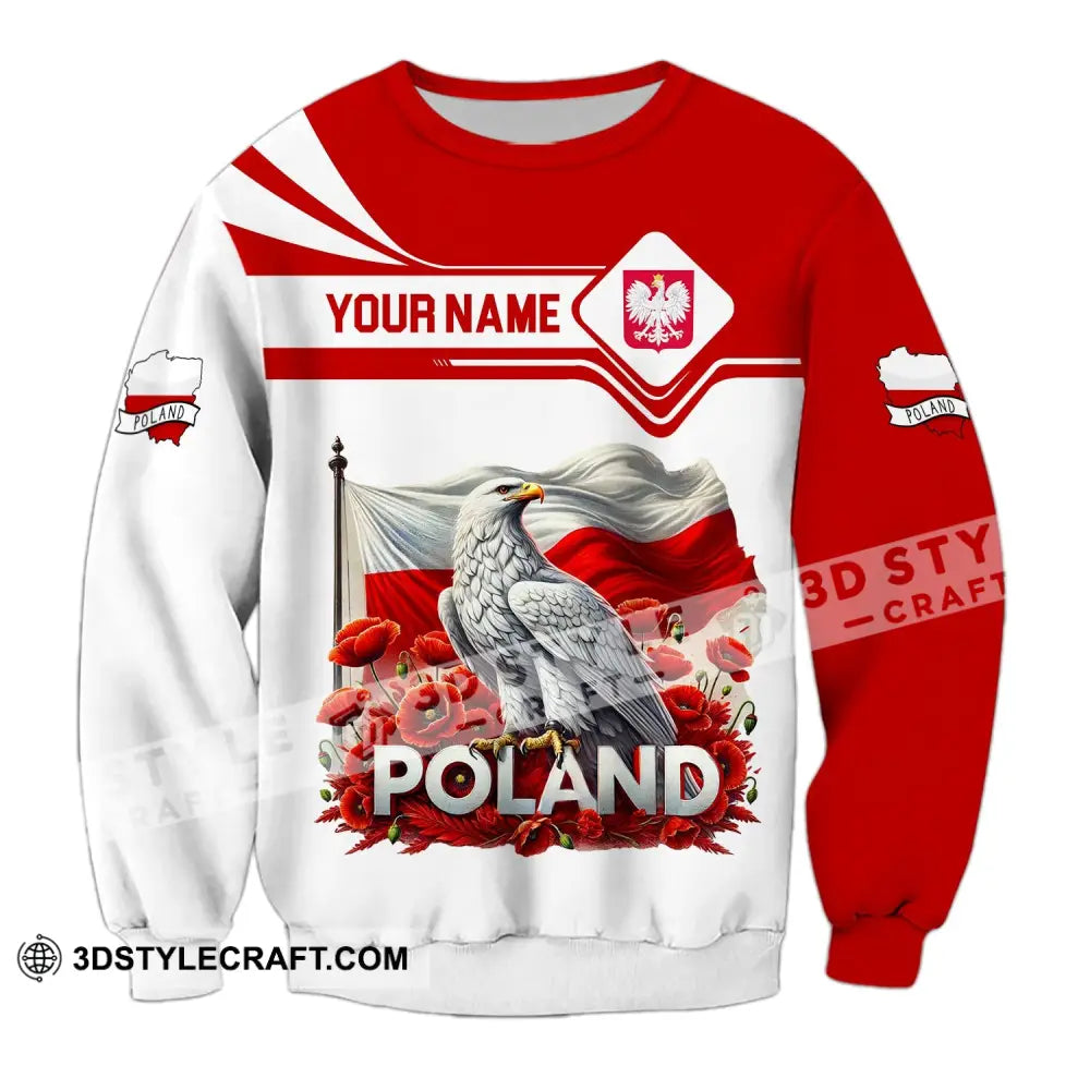 Unisex Shirt Custom Name Poland Polo Long Sleeve Gift / S T-Shirt