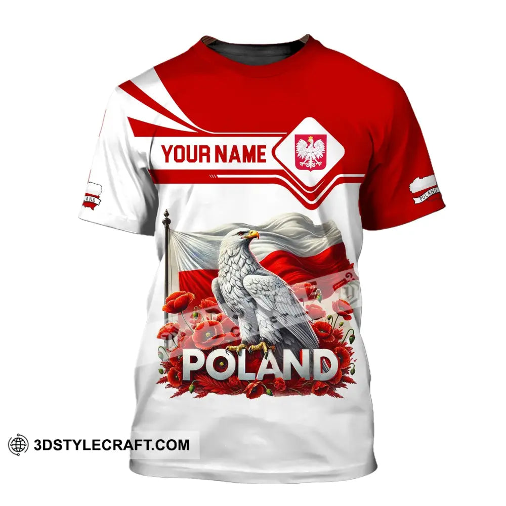 Unisex Shirt Custom Name Poland Polo Long Sleeve Gift T-Shirt / S T-Shirt