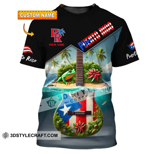 Unisex Shirt, Custom Name Puerto Rico Shirt, Puerto Rico Lover Polo Long Sleeve Shirt, Puerto Rico Gift style option 1