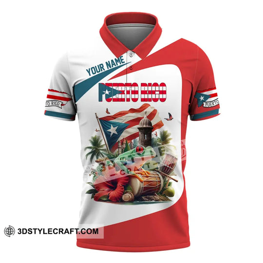 Unisex Shirt, Custom Name Puerto Rico Shirt, Puerto Rico Polo Long Sleeve, Puerto Rico Gift style option 4