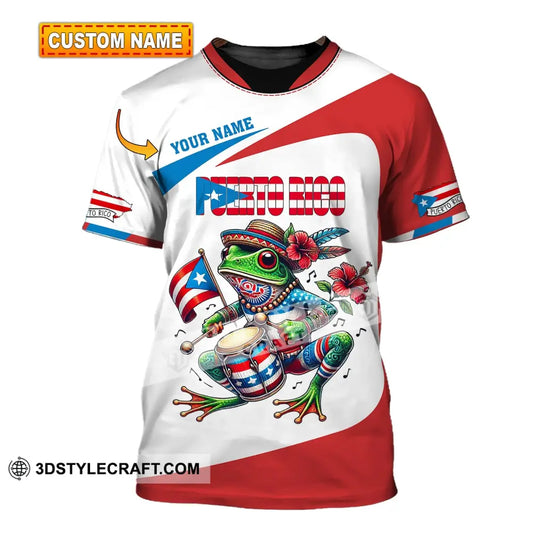 Unisex Shirt Custom Name Puerto Rico Polo Long Sleeve Gift T-Shirt