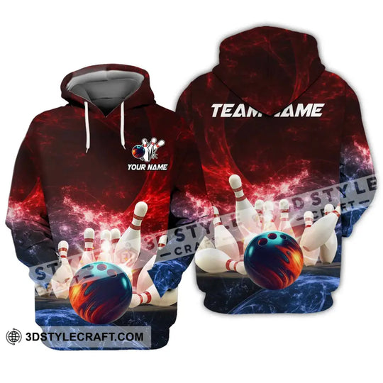 Unisex Shirt - Custom Name Shirt Red Bowling style option 3
