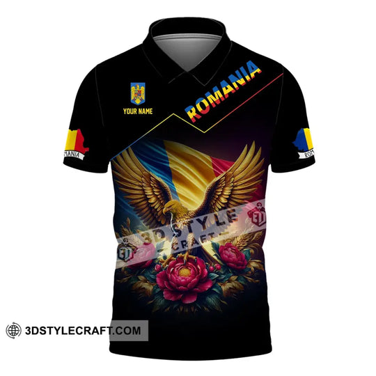 Unisex Shirt, Custom Name Romania Shirt, Romania Polo Long Sleeve, Romania Gift style option 4