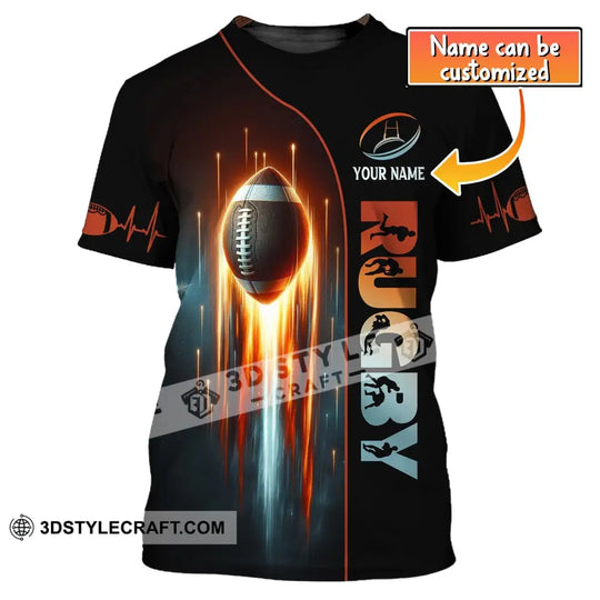 Unisex Shirt, Custom Name Rugby Football T-Shirt, Rugby Shirt, Gift for Rugby Lover style option 1