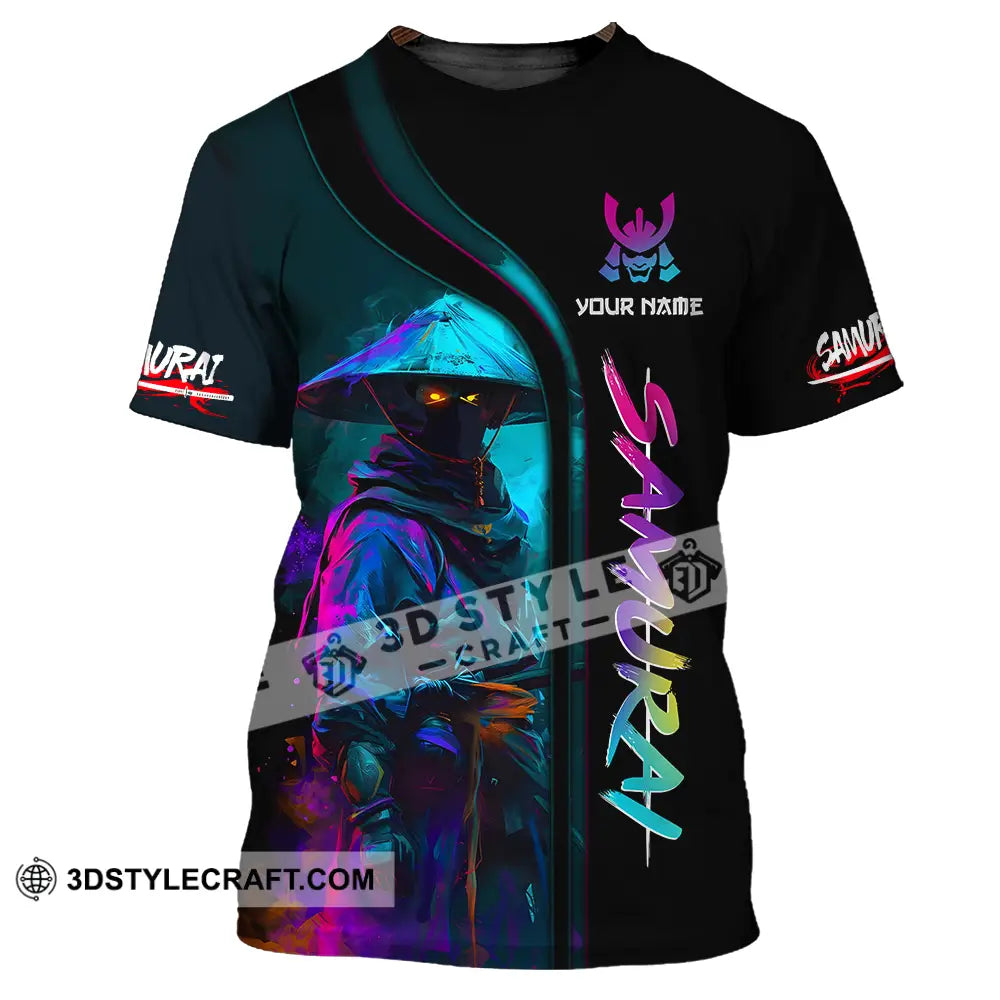 Unisex Shirt - Custom Name Samurai Colorful T-Shirt / S T-Shirt