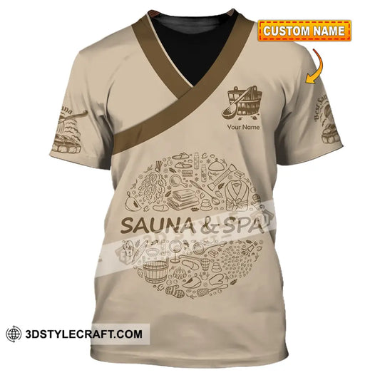 Unisex Shirt - Custom Name Sauna And Spa T-Shirt