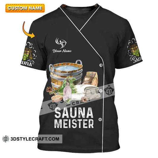 Unisex Shirt - Custom Name Sauna Meister T-Shirt