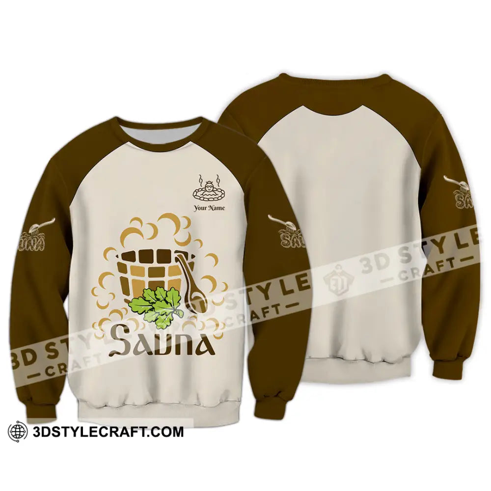 Unisex Shirt - Custom Name Sauna Relax Long Sleeve / S T-Shirt