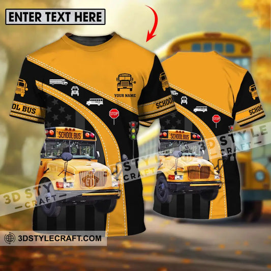 Unisex Shirt - Custom Name School Bus T-Shirt