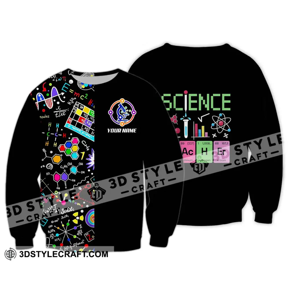 Unisex Shirt - Custom Name Science Long Sleeve / S T-Shirt