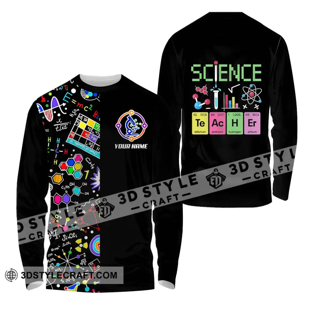 Unisex Shirt - Custom Name Science Long Sleeve / S T-Shirt