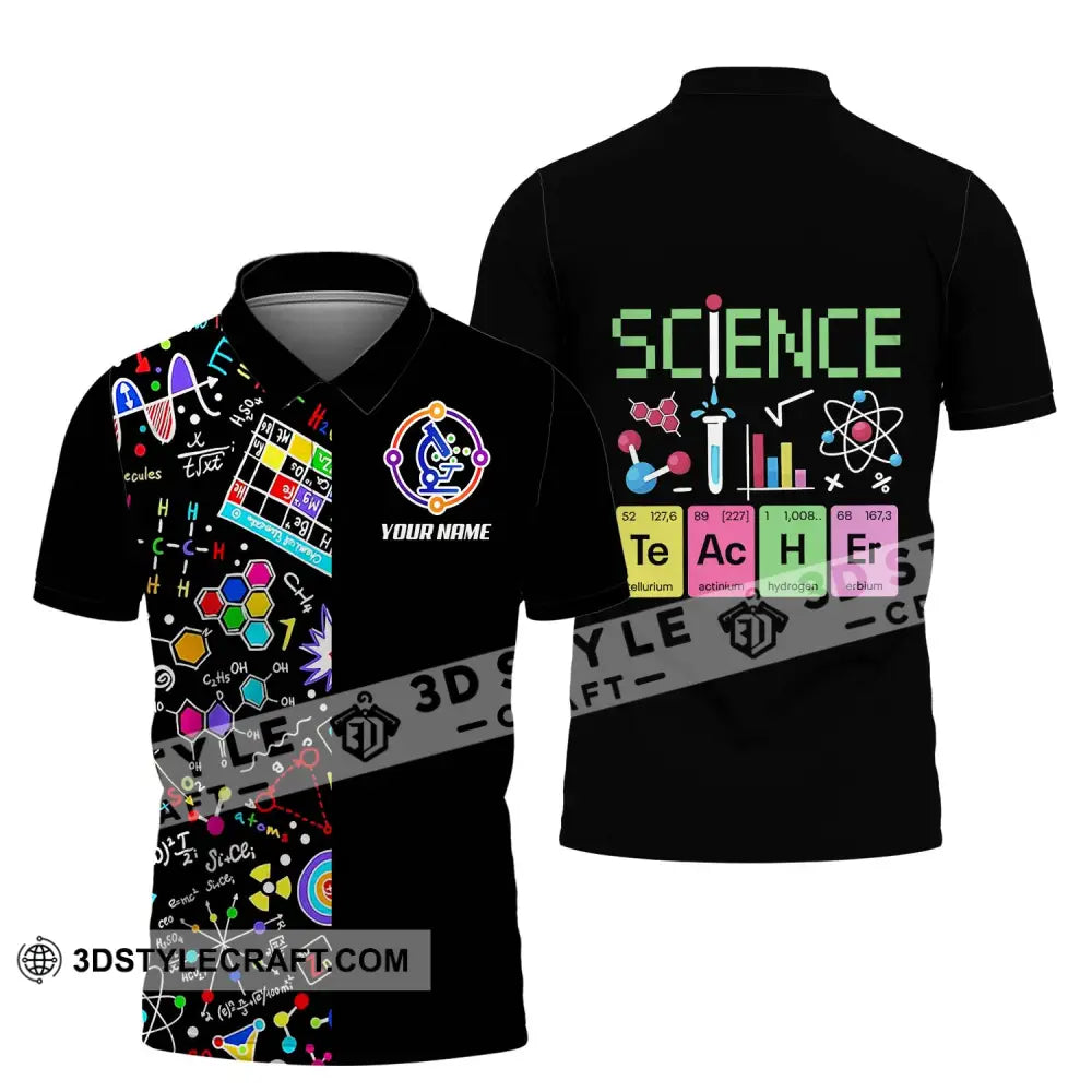 Unisex Shirt - Custom Name Science Polo / S T-Shirt