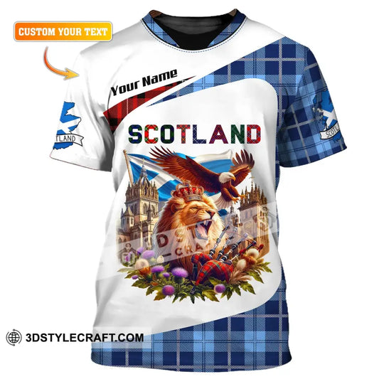 Unisex Shirt, Custom Name Scotland Shirt, Scotland Love Polo Long Sleeve Shirt, Scotland Gift style option 1