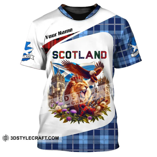 Unisex Shirt, Custom Name Scotland Shirt, Scotland Love Polo Long Sleeve Shirt, Scotland Gift style option 2