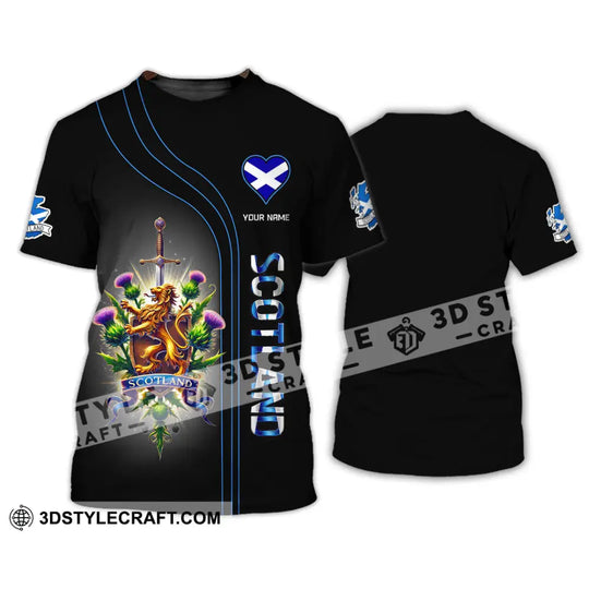 Unisex Shirt, Custom Name Scotland Shirt, Scotland Lover Polo Long Sleeve Shirt, Scotland Gift style option 2