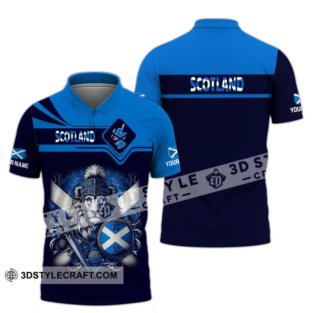 Unisex Shirt - Custom Name Scotland Sport Polo / S T-Shirt