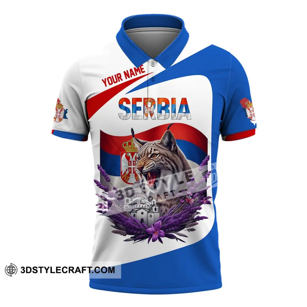 Unisex Shirt Custom Name Serbia Polo Long Sleeve Gift / S T-Shirt