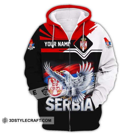 Unisex Shirt, Custom Name Serbia Shirt, Serbia Polo Long Sleeve, Serbia Gift style option 3