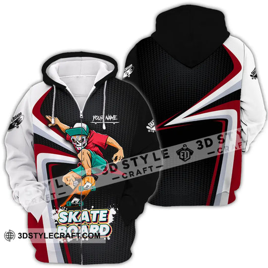 Unisex Shirt - Custom Name Skateboard Sport Shirt For Player style option 4