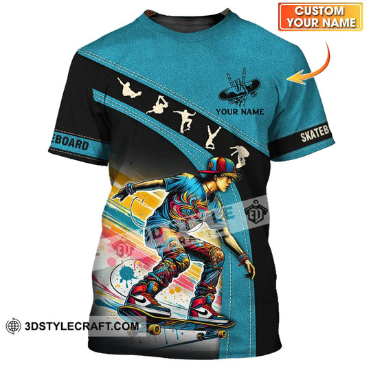 Unisex Shirt - Custom Name Skateboarding Player Sport Shirt style option 1
